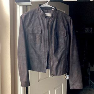 DKNY brown leather jacket